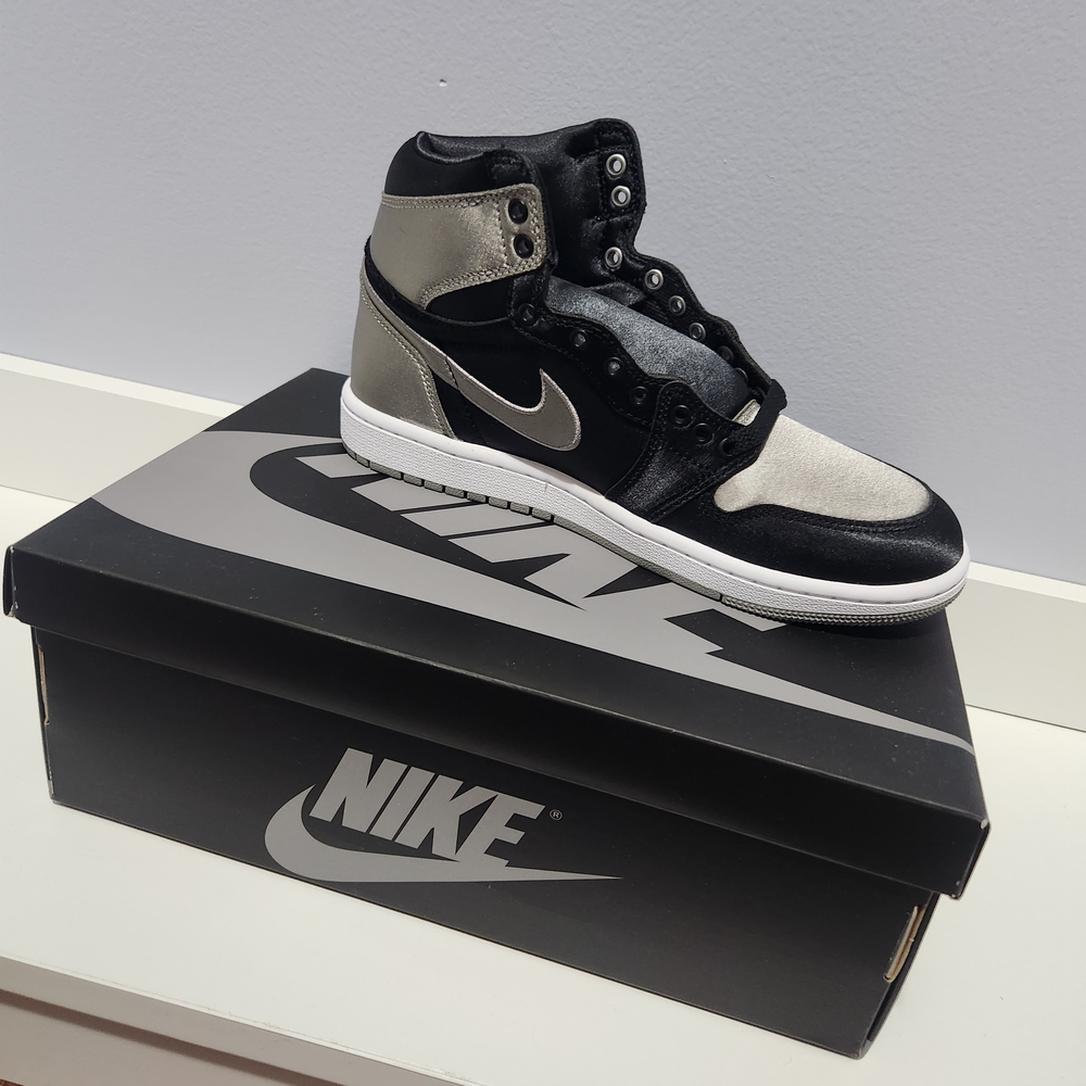 Nike Black and Silver High-Top Sneakers